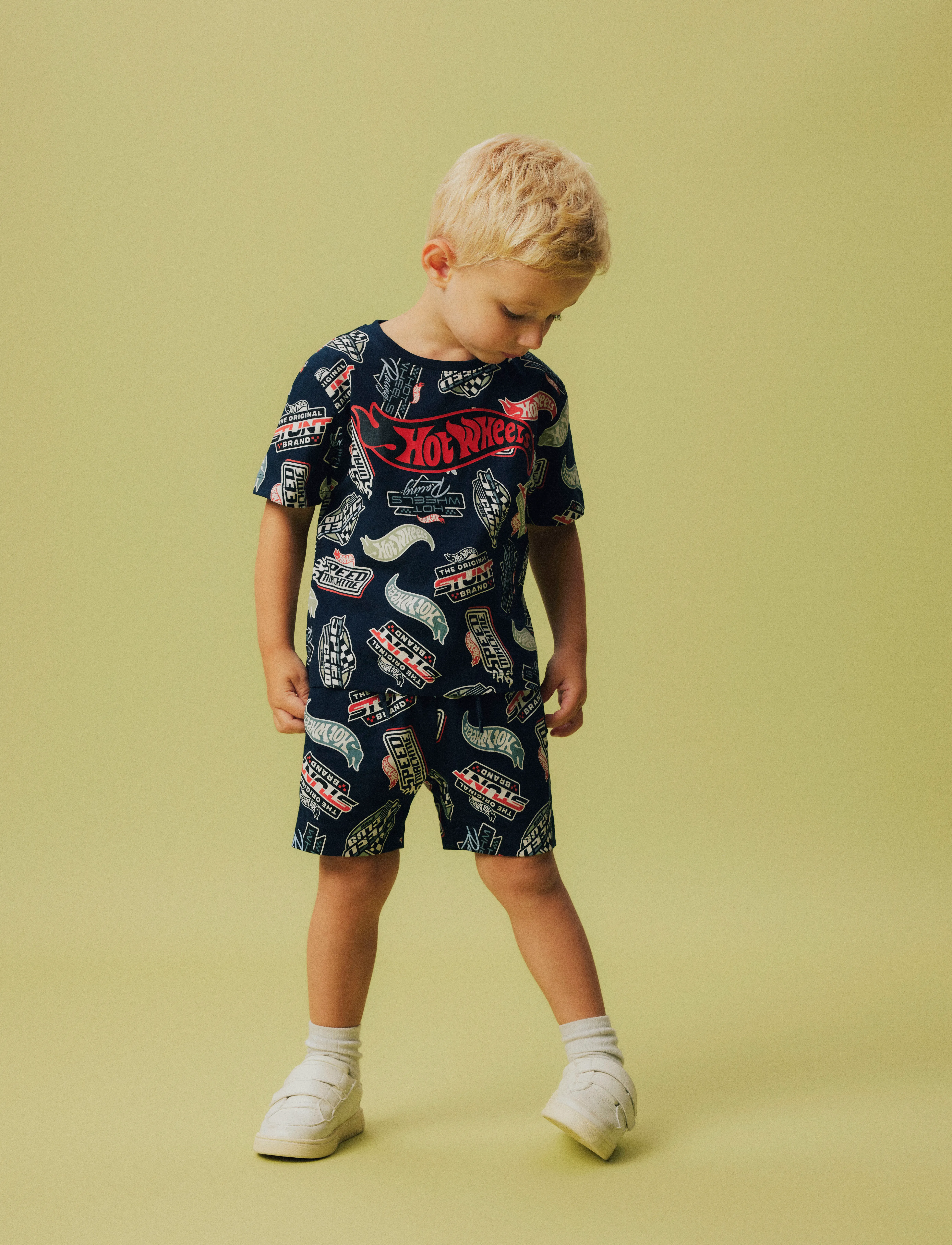 name it Nmmary Hotwheels Nreg Ss Top Sky, Børn, Hot Wheels Kortærmet T-shirt, Navy, Str: 92