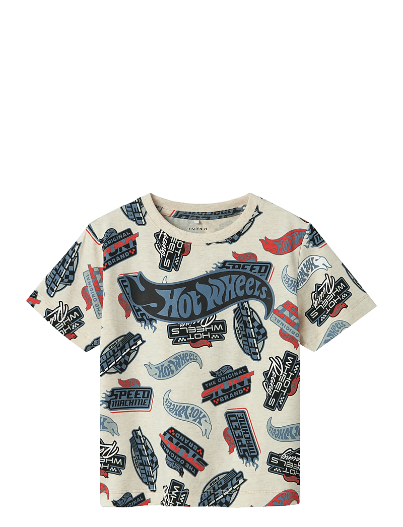name it - NMMARY HOTWHEELS NREG SS TOP SKY - marškinėliai trumpomis rankovėmis - peyote melange - 0