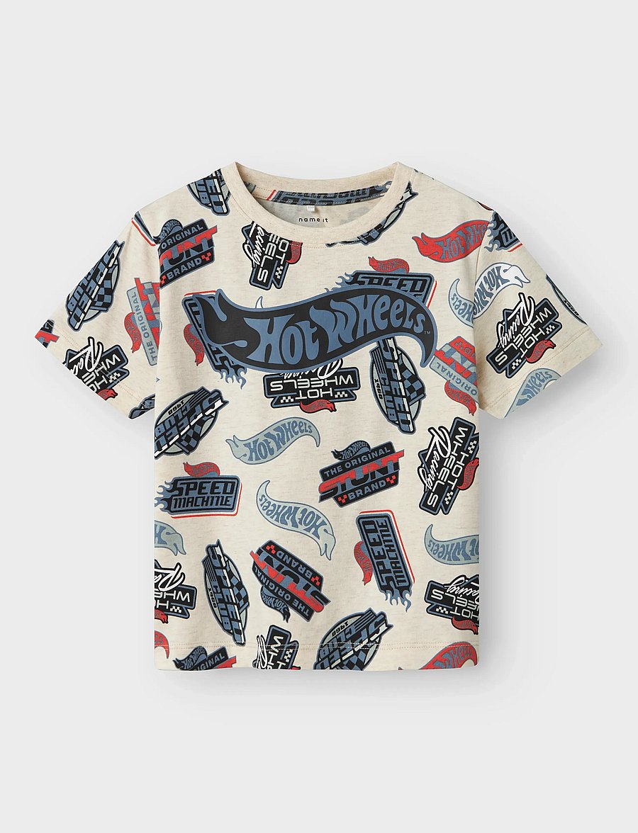 name it - NMMARY HOTWHEELS NREG SS TOP SKY - t-krekli ar īsām piedurknēm - peyote melange - 2