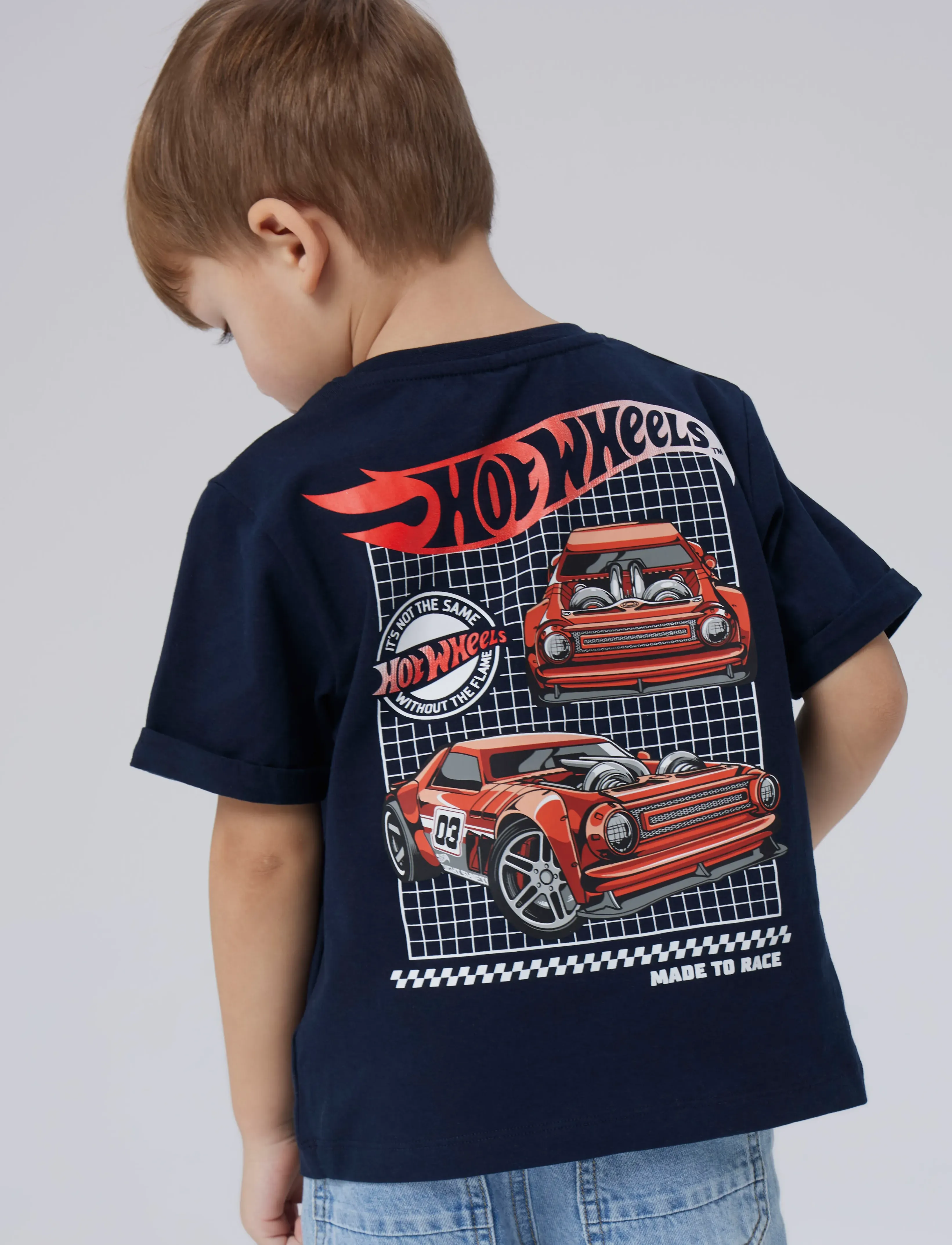 name it Nmmatreus Hotwheels Nreg Ss Top Box Sky, Børn, Hot Wheels T-shirt, Sort, Str: 92