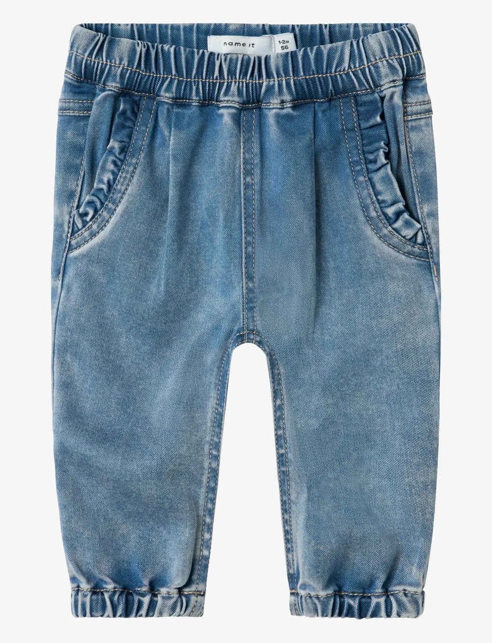 name it - NBFROSE R FRILL JEANS 1550-TO NOOS - loose jeans - medium blue denim - 1