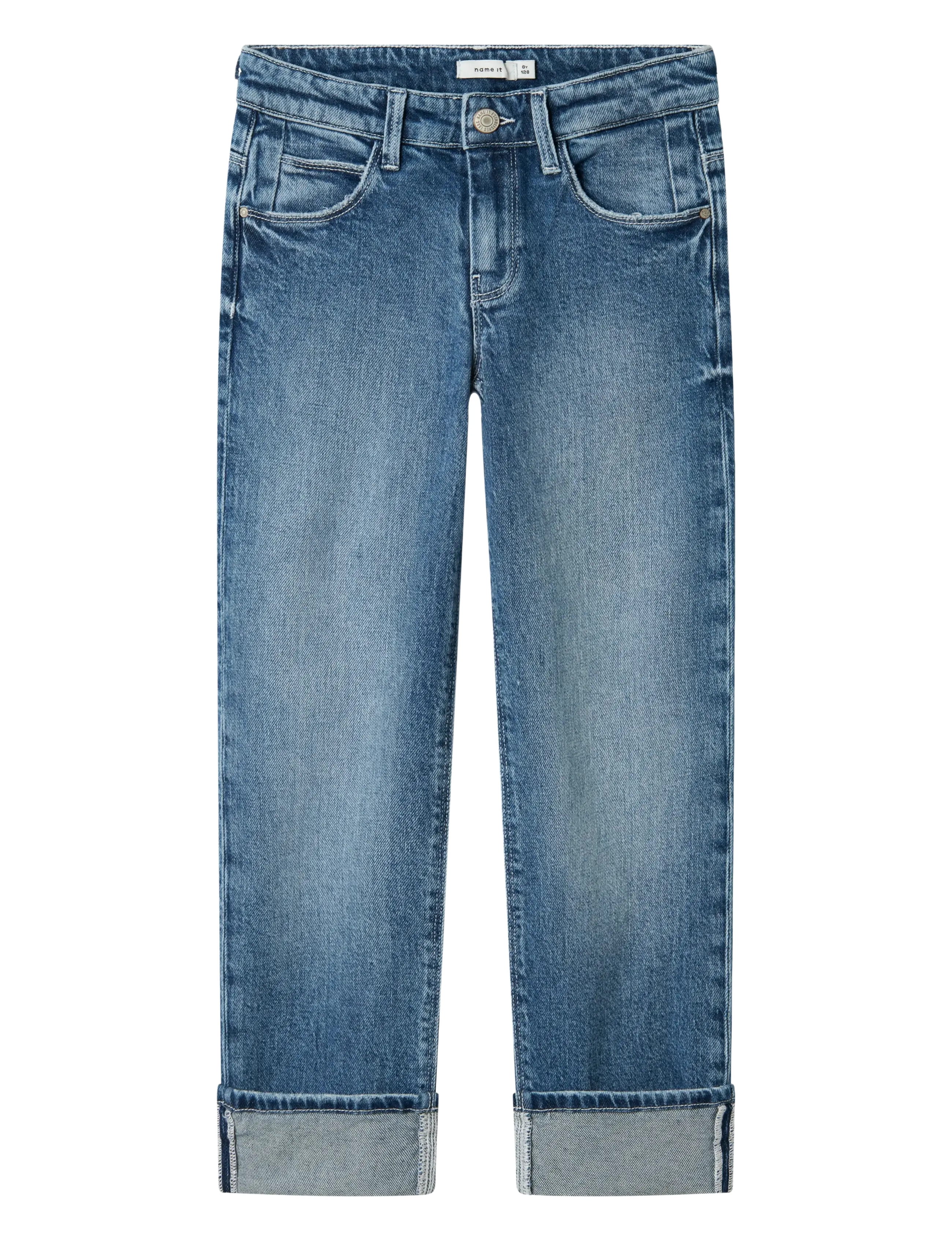 name it NKFROSE STRAIGHT FOLD JEANS 4224-AZ NOOS - 4 for 3 - MEDIUM BLUE DENIM / blue