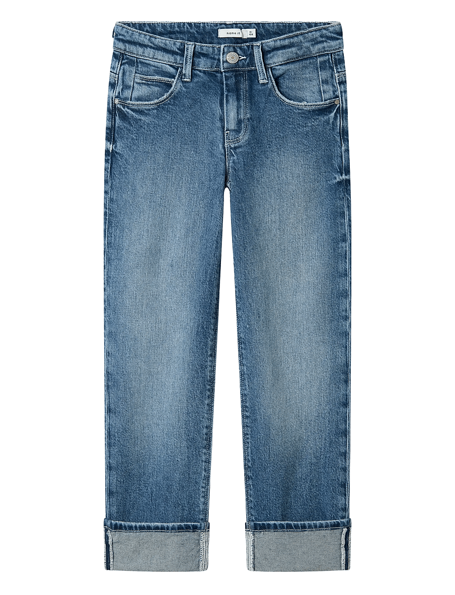 name it - NKFROSE STRAIGHT FOLD JEANS 4224-AZ NOOS - sirged teksad - medium blue denim - 1