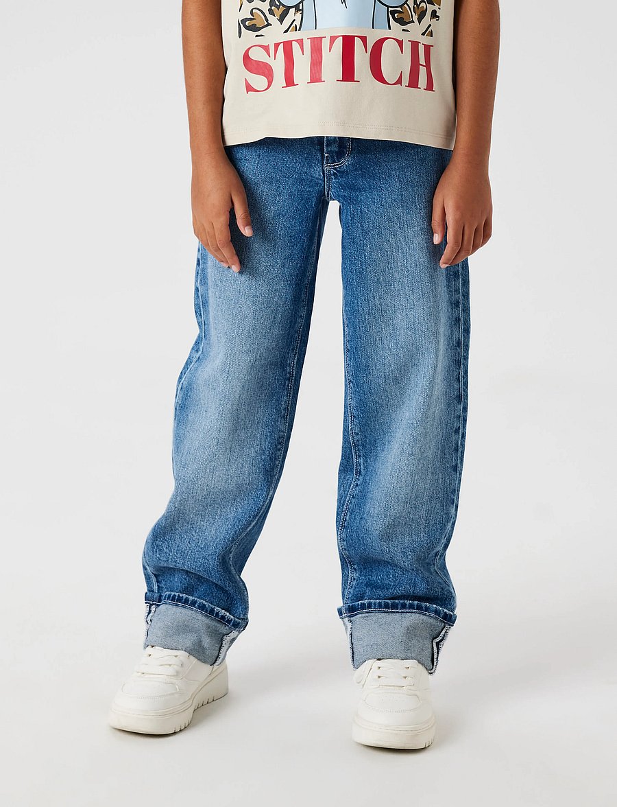 name it - NKFROSE STRAIGHT FOLD JEANS 4224-AZ NOOS - sirged teksad - medium blue denim - 0