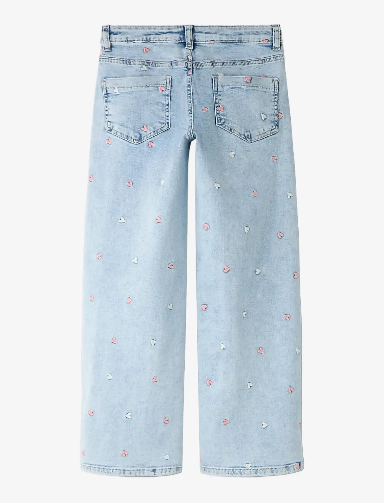 name it - NKFROSE WIDE EMB JEANS 2010-FR NOOS - brede jeans - light blue bleached denim - 2