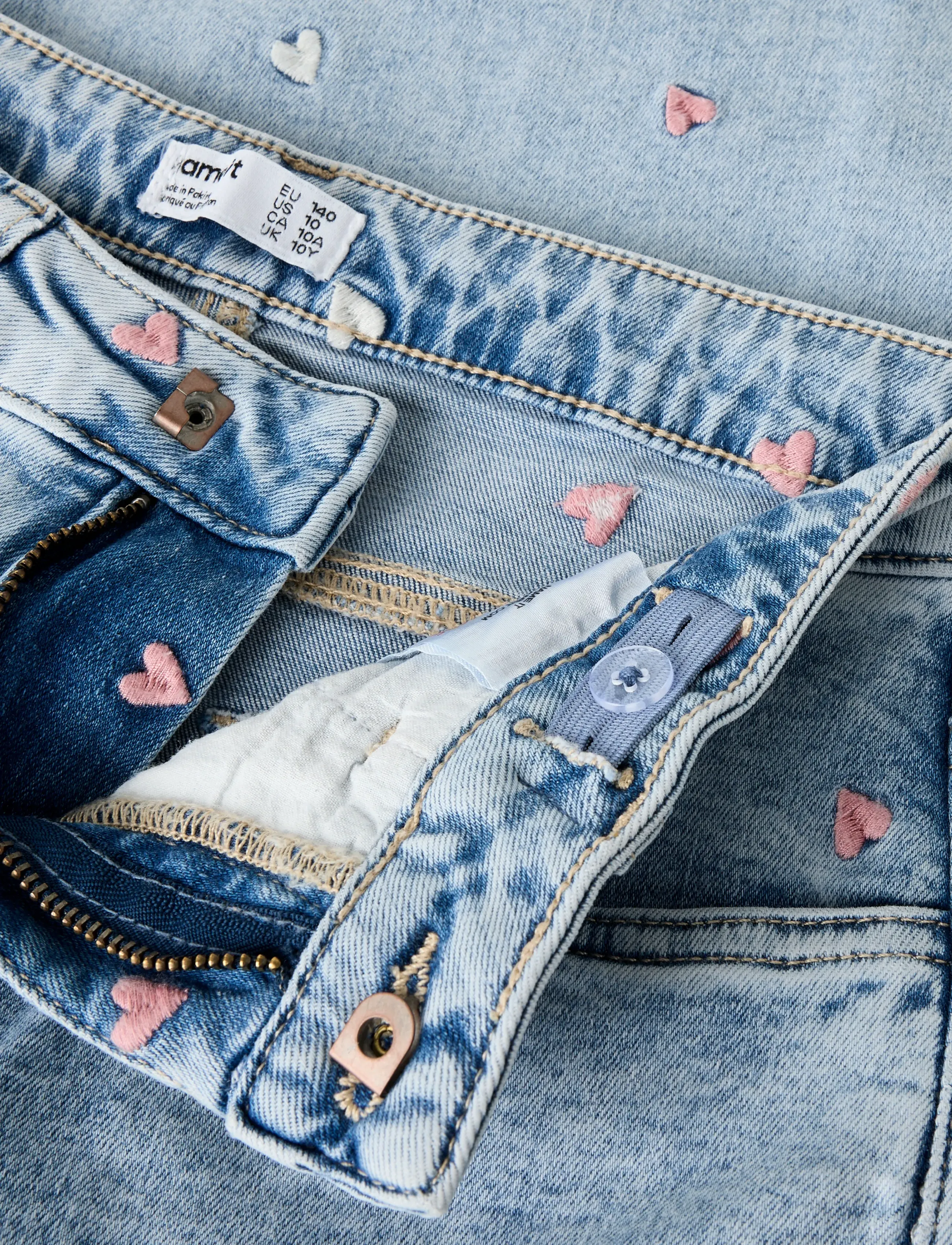 name it - NKFROSE WIDE EMB JEANS 2010-FR NOOS - hosen mit weitem bein - light blue bleached denim - 3