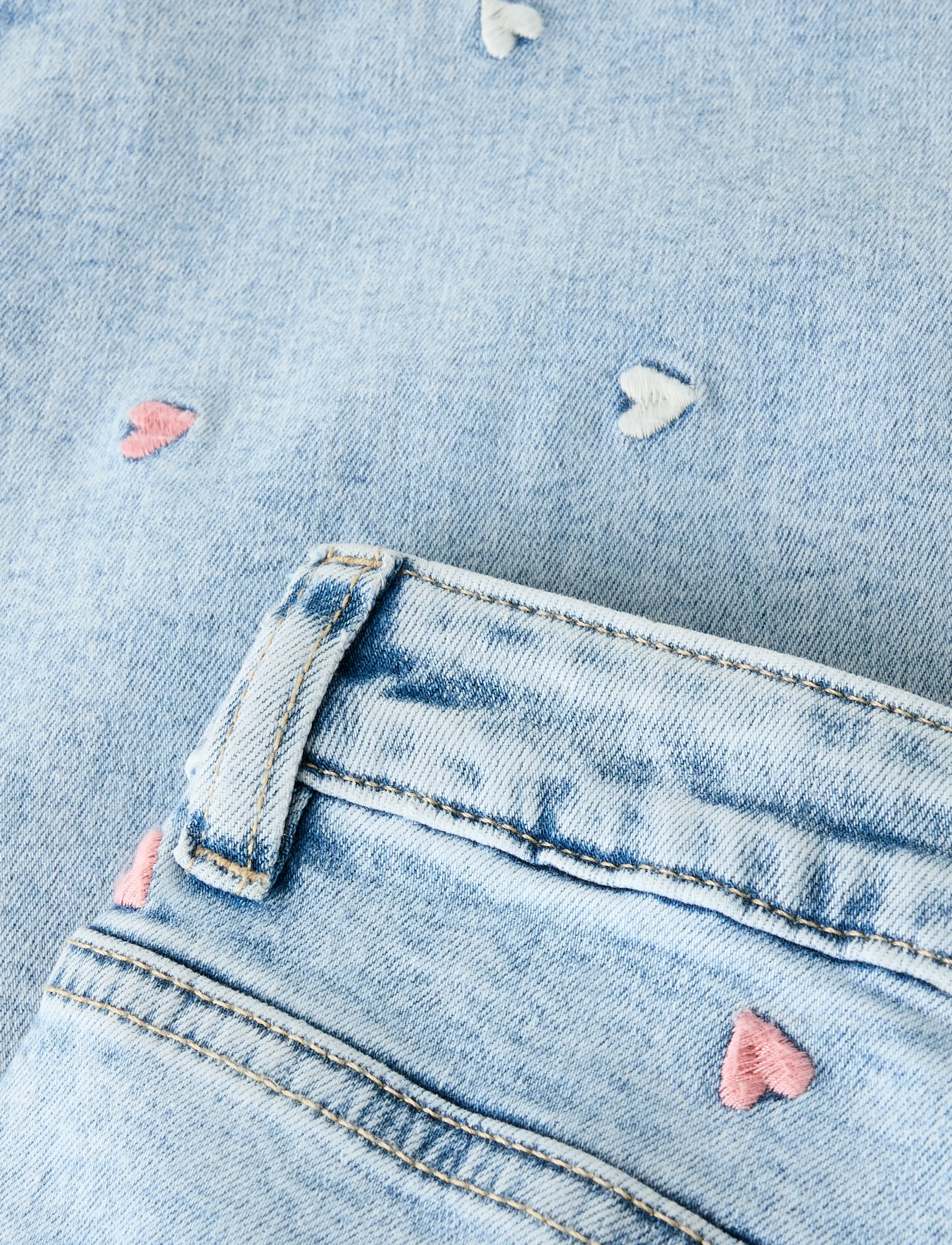 name it - NKFROSE WIDE EMB JEANS 2010-FR NOOS - hosen mit weitem bein - light blue bleached denim - 4