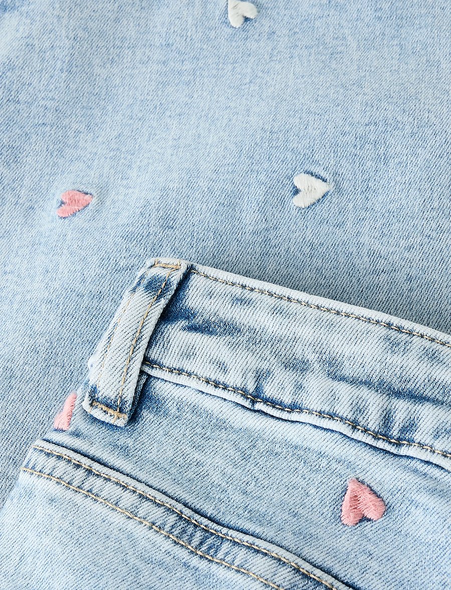 name it - NKFROSE WIDE EMB JEANS 2010-FR NOOS - hosen mit weitem bein - light blue bleached denim - 4