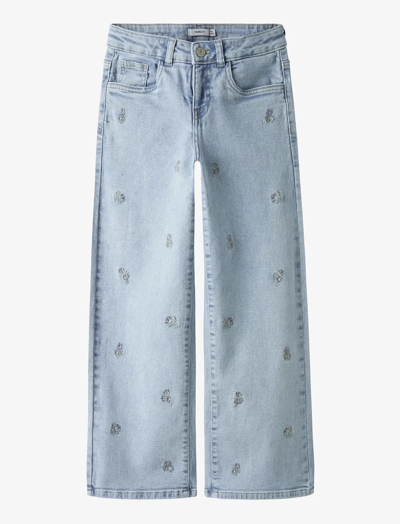 name it - NKFROSE WIDE EMB JEANS 2010-FR NOOS - szerokie dżinsy - light blue denim - 1