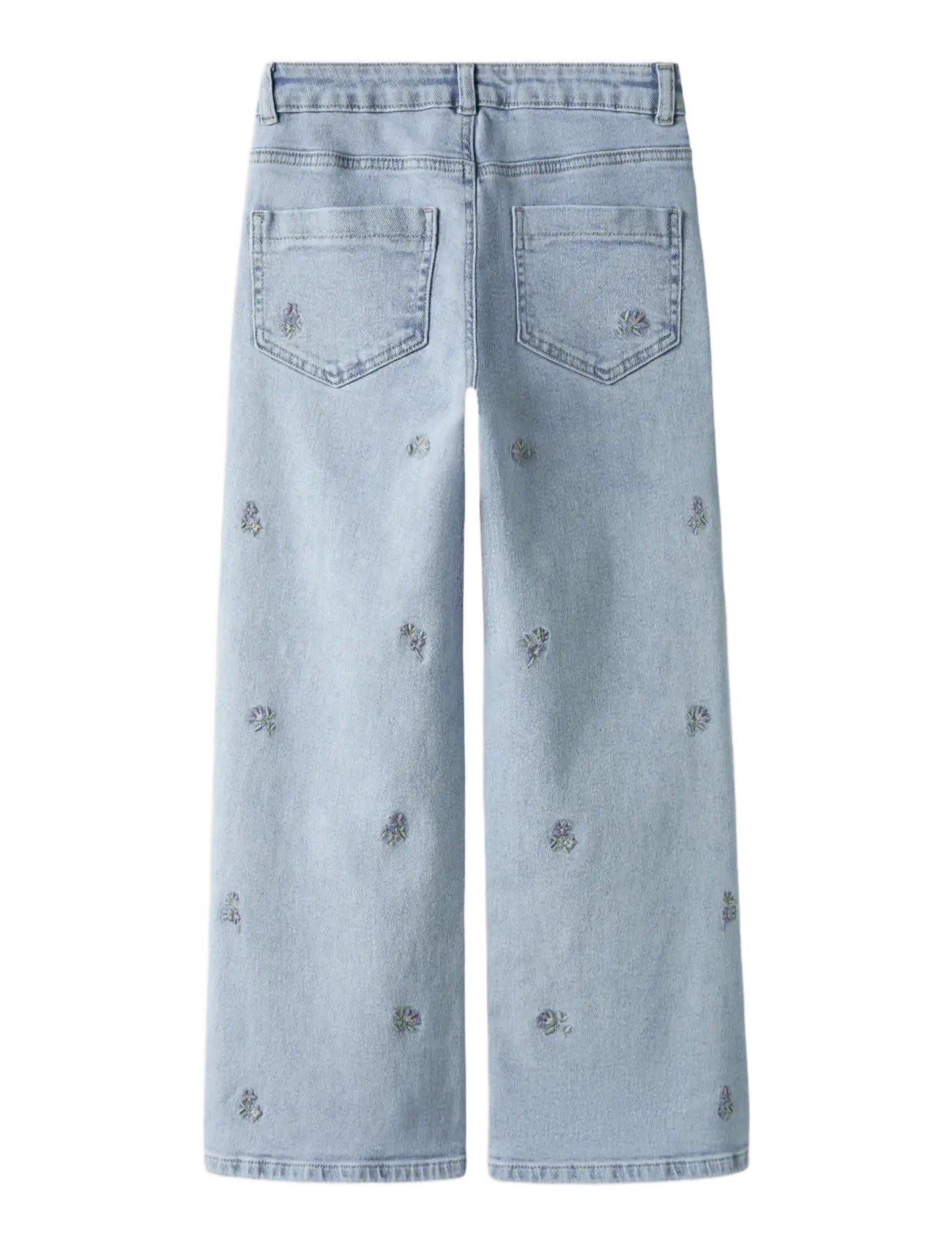 name it - NKFROSE WIDE EMB JEANS 2010-FR NOOS - pantalons larges - light blue denim - 2