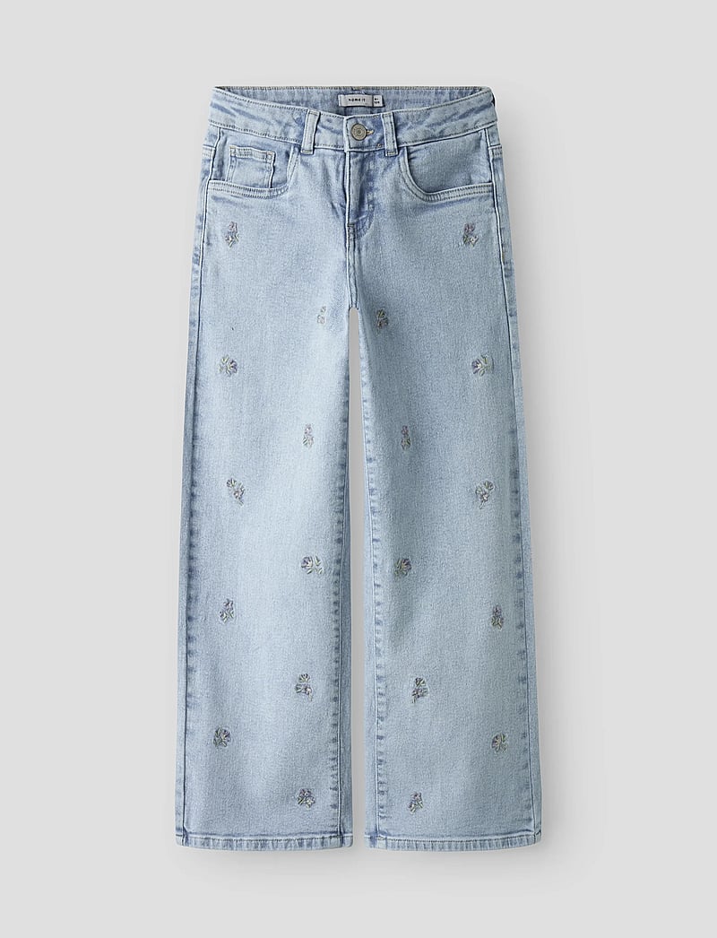 name it - NKFROSE WIDE EMB JEANS 2010-FR NOOS - szerokie dżinsy - light blue denim - 0