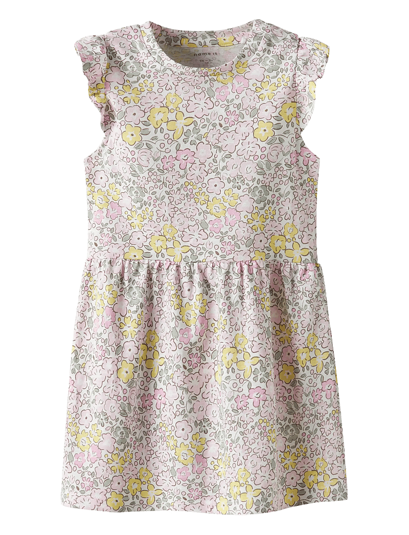 name it - NMFHAILE CAP SL DRESS - mouwloze babyjurken - bright white - 1
