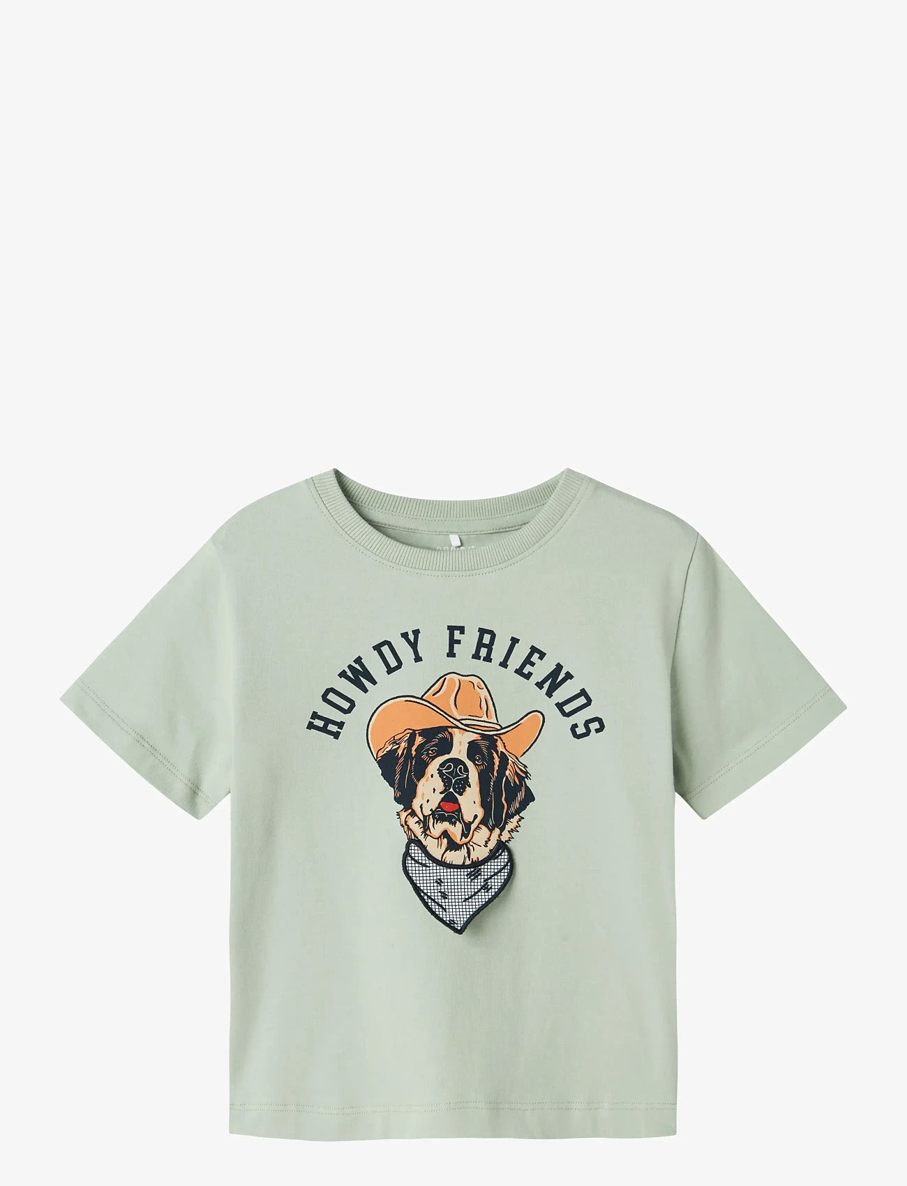 name it - NMMHASSE NREG SS TOP - krótki rękaw - aqua gray - 1