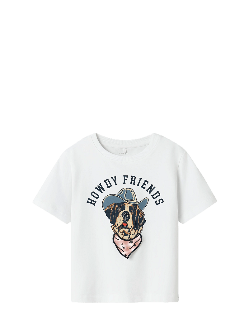 name it - NMMHASSE NREG SS TOP - kortærmede t-shirts - bright white - 0