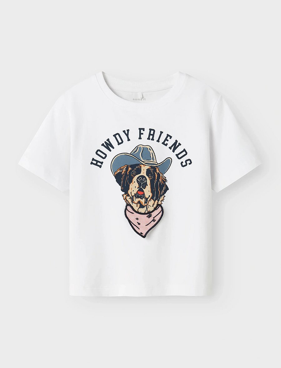 name it - NMMHASSE NREG SS TOP - kurzärmelige - bright white - 2