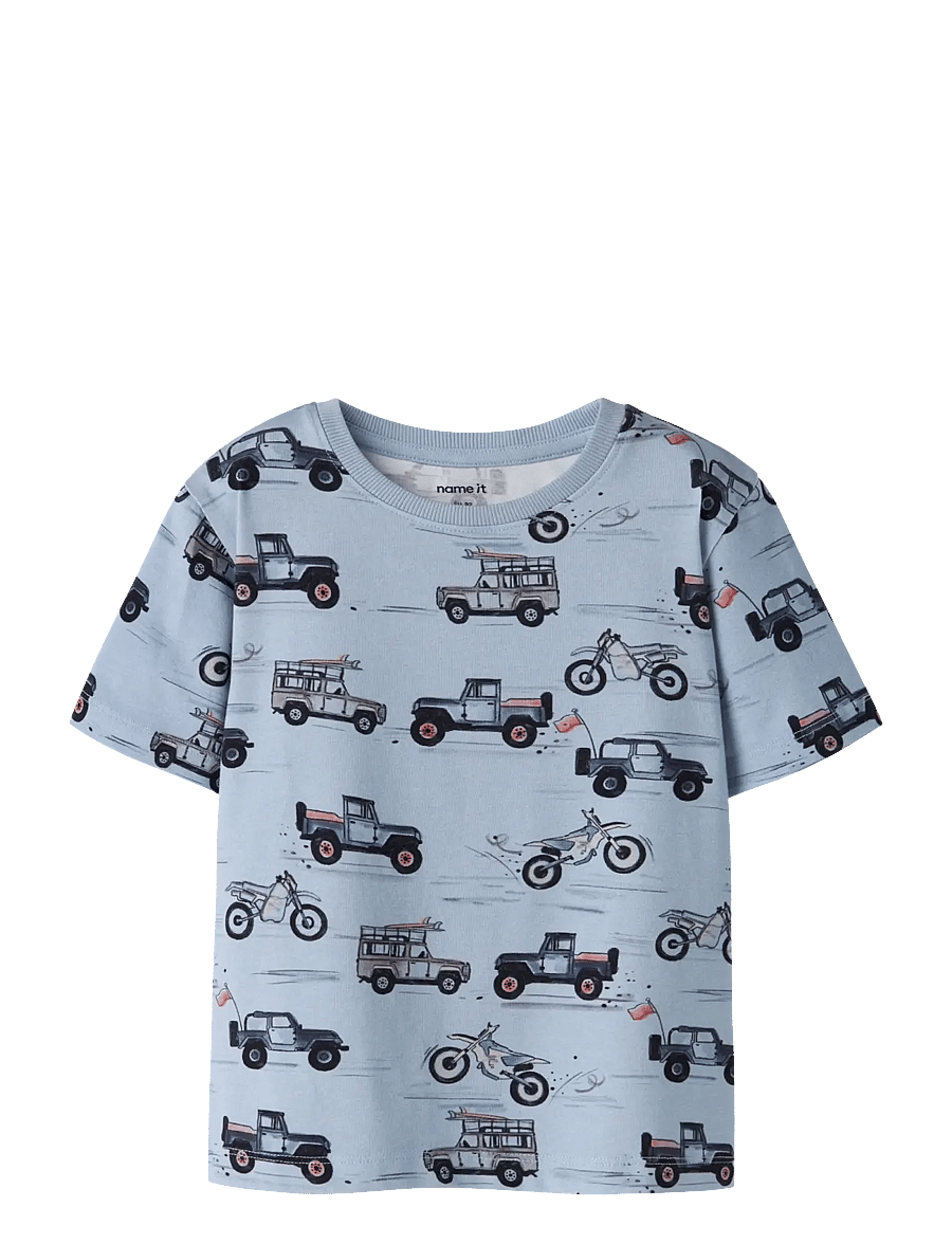 name it - NMMHELSA NREG SS TOP - kortærmede t-shirts - blue fog - 0