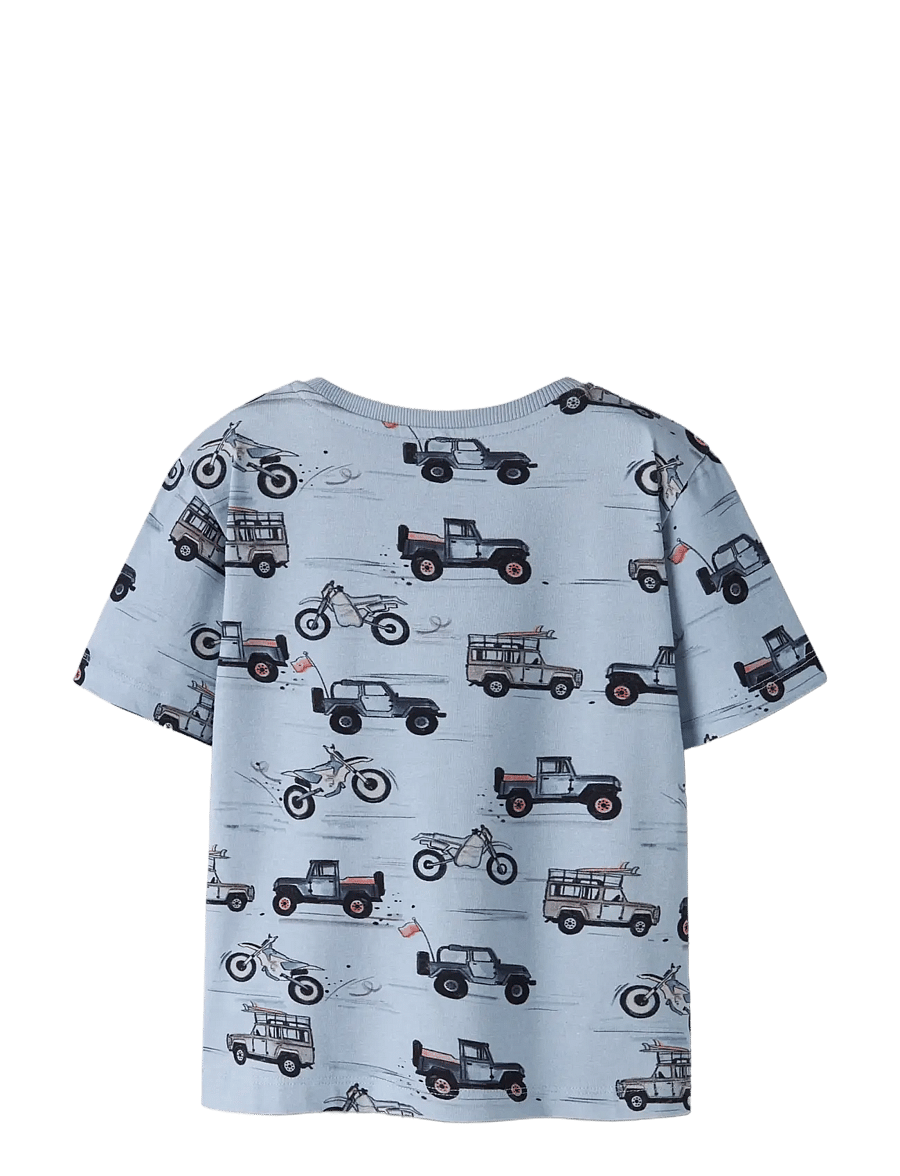name it - NMMHELSA NREG SS TOP - kortærmede t-shirts - blue fog - 1