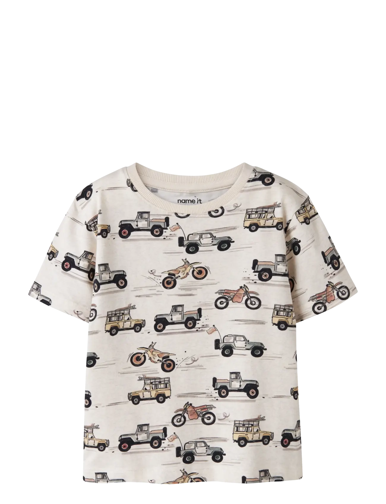 name it NMMHELSA NREG SS TOP - Överdelar - PEYOTE MELANGE / beige