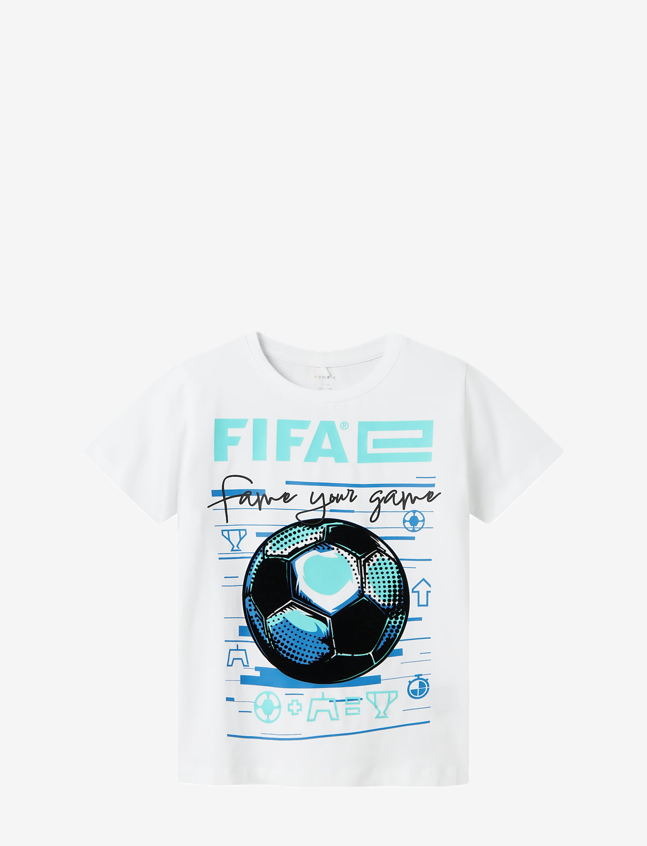 name it - NKMADIAN FIFAE SS TOP BOX VDE - lühikeste varrukatega t-särgid - bright white - 0