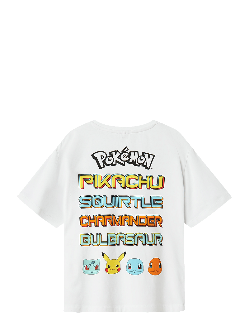 name it - NKMMAT POKEMON NREG SS TOP BOX SKY - lühikeste varrukatega t-särgid - bright white - 2