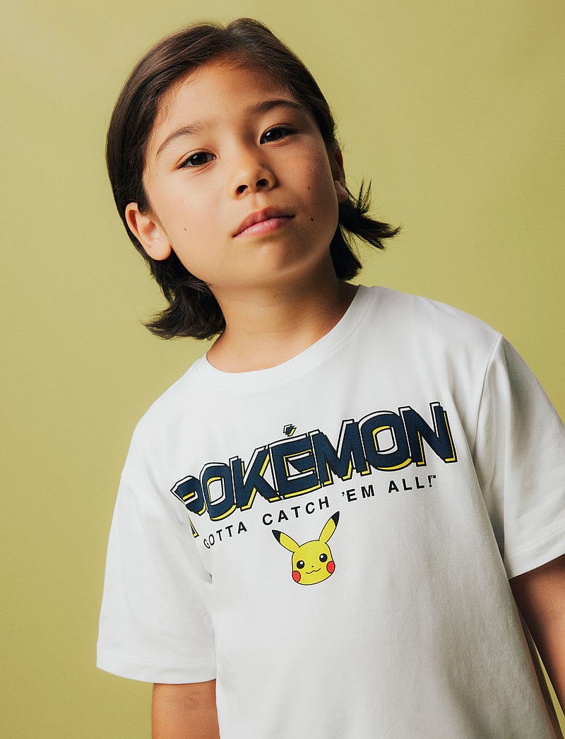 name it - NKMMAT POKEMON NREG SS TOP BOX SKY - short-sleeved t-shirts - bright white - 0