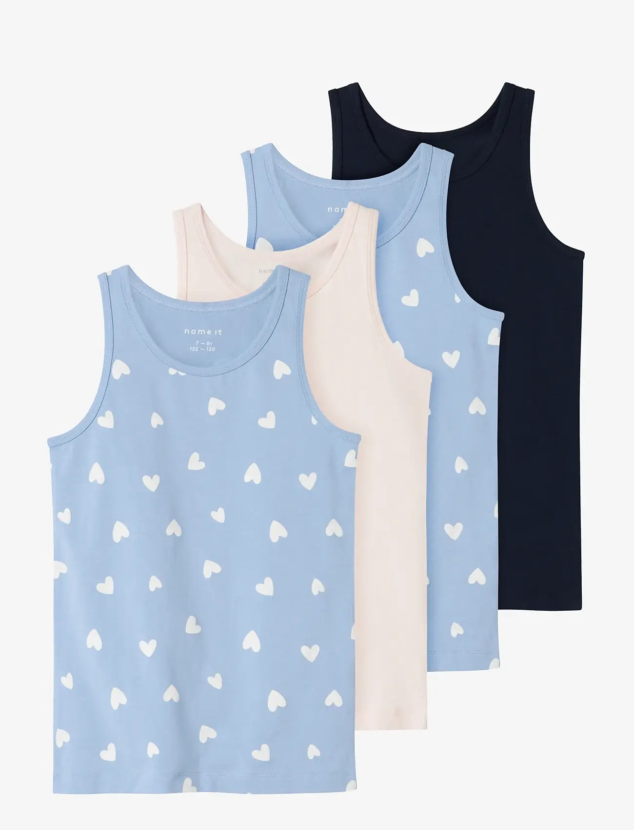 name it - NKFTANK TOP 4P HEARTS  NOOS - Ærmeløs undertrøje - serenity - 0