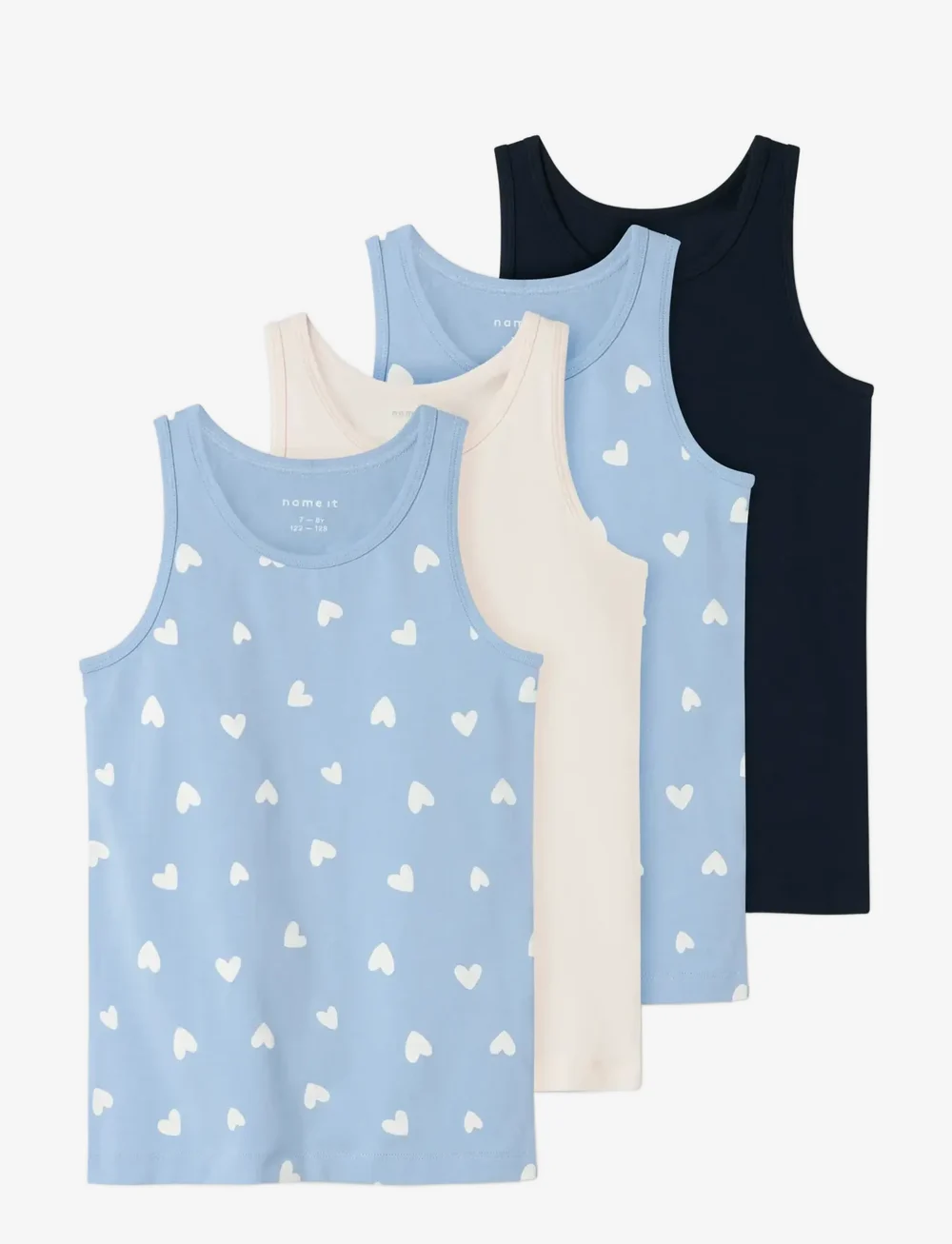 name it - NKFTANK TOP 4P HEARTS  NOOS - koszulki na ramiączkach - serenity - 0