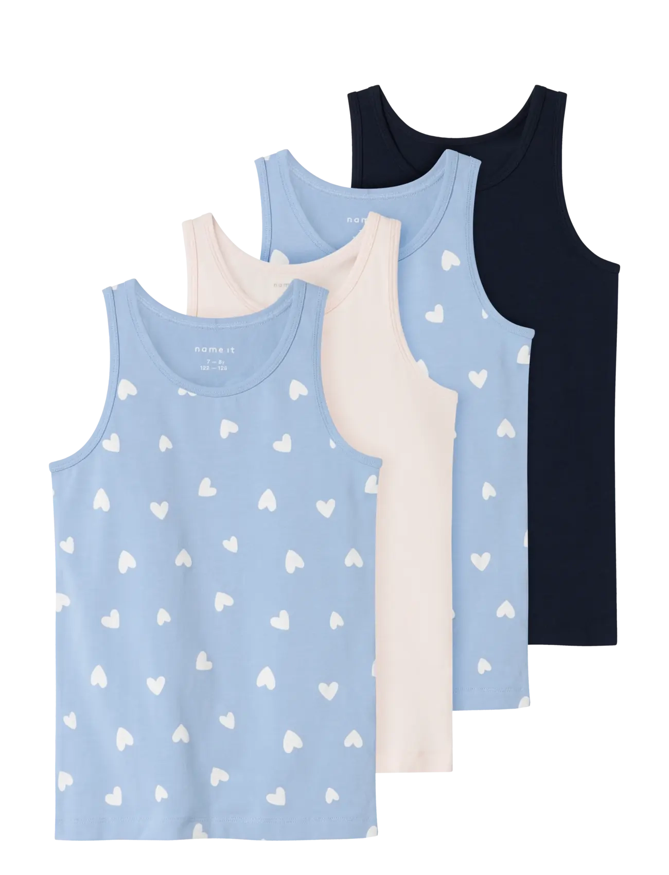 name it - NKFTANK TOP 4P HEARTS  NOOS - linnen - serenity - 0