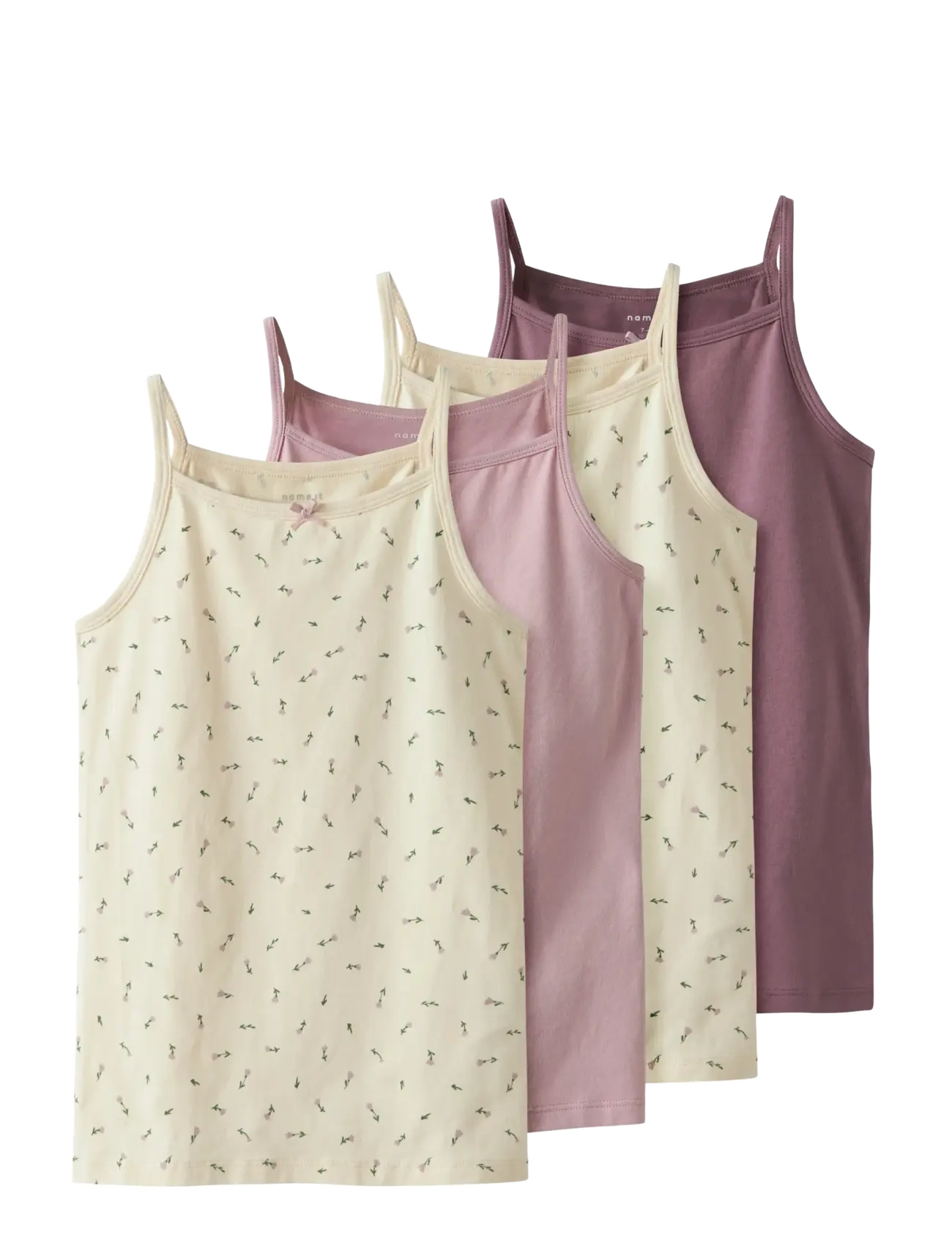 NKFSTRAP TOP 4P AOP NOOS - BUTTERCREAM