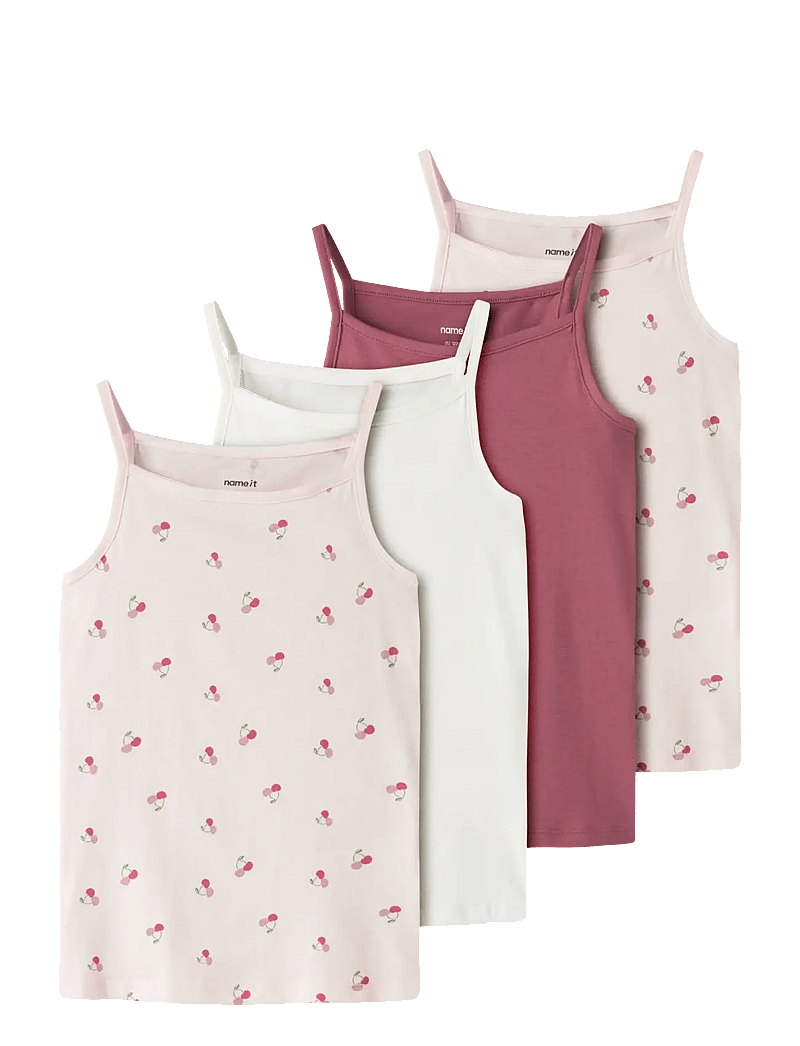 name it - NKFSTRAP TOP 4P AOP NOOS - tanktops - mauve morn - 0