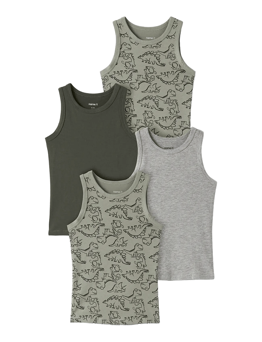 name it - NKMTANK TOP 4P AOP NOOS - tanktops - seagrass - 0