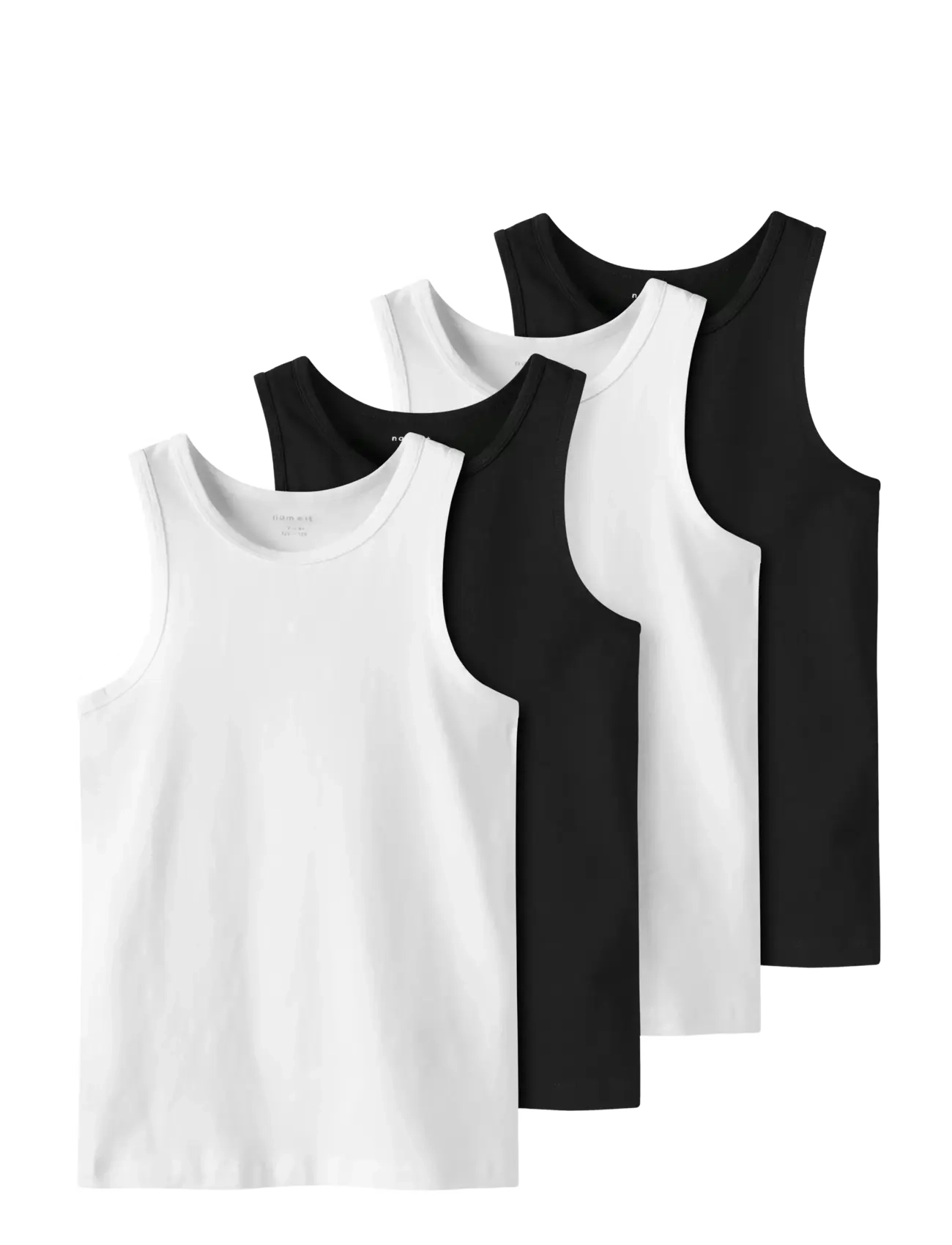 name it NKMTANK TOP 4P BLACK WHITE SOLID NOOS - Riided - BLACK / black