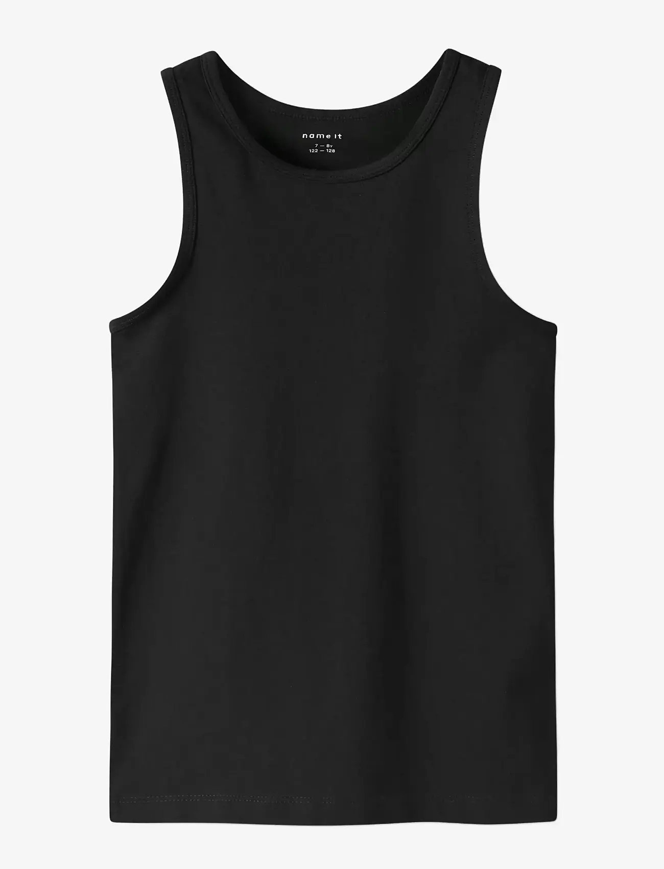 name it - NKMTANK TOP 4P BLACK WHITE SOLID NOOS - efterårstøj - black - 2