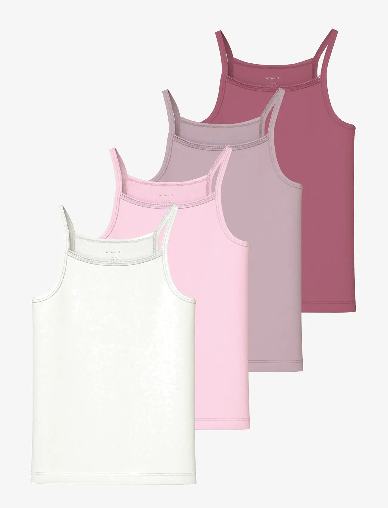 name it - NKFSTRAP TOP 4P SOLID NOOS - herbstliche kleidung - rose wine - 0