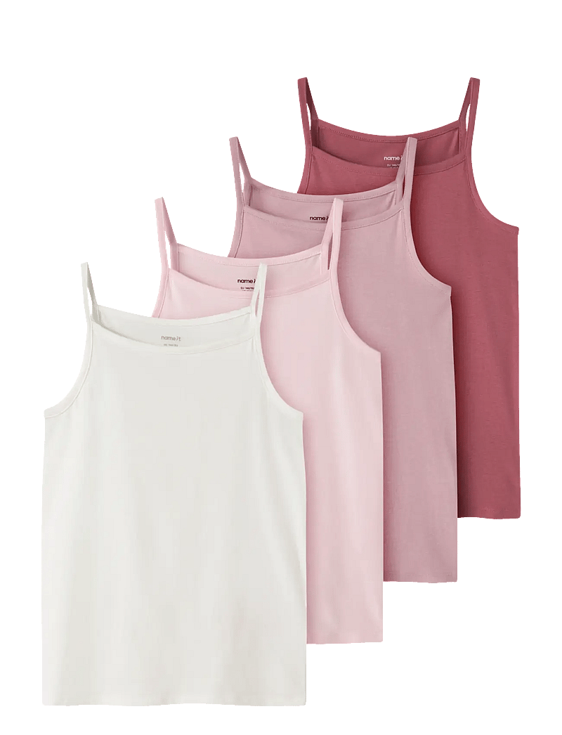name it - NKFSTRAP TOP 4P SOLID NOOS - toppar - rose wine - 0