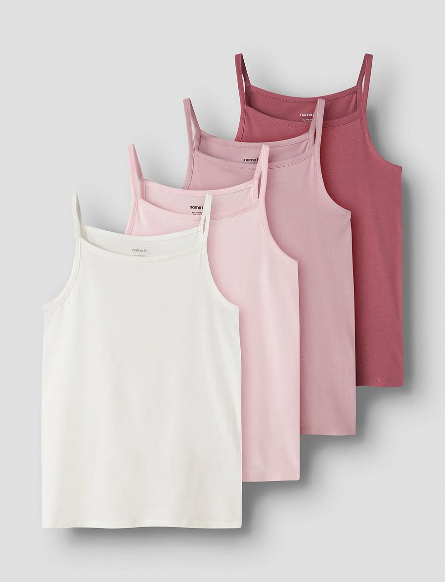 name it - NKFSTRAP TOP 4P SOLID NOOS - toppar - rose wine - 0