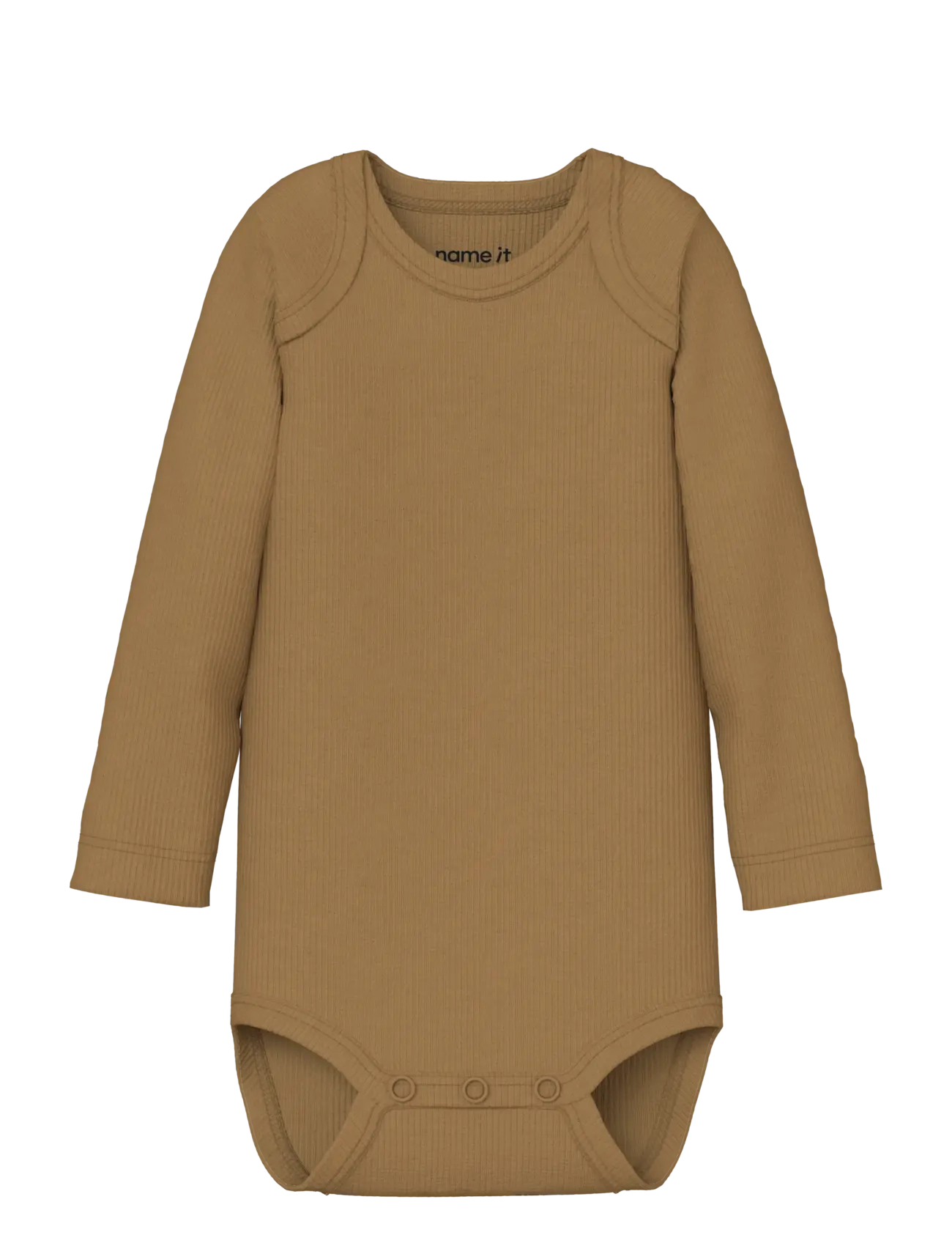 name it - NBNBODY 5P LS SOLID RIB NOOS - long-sleeved - coca mocha - 4