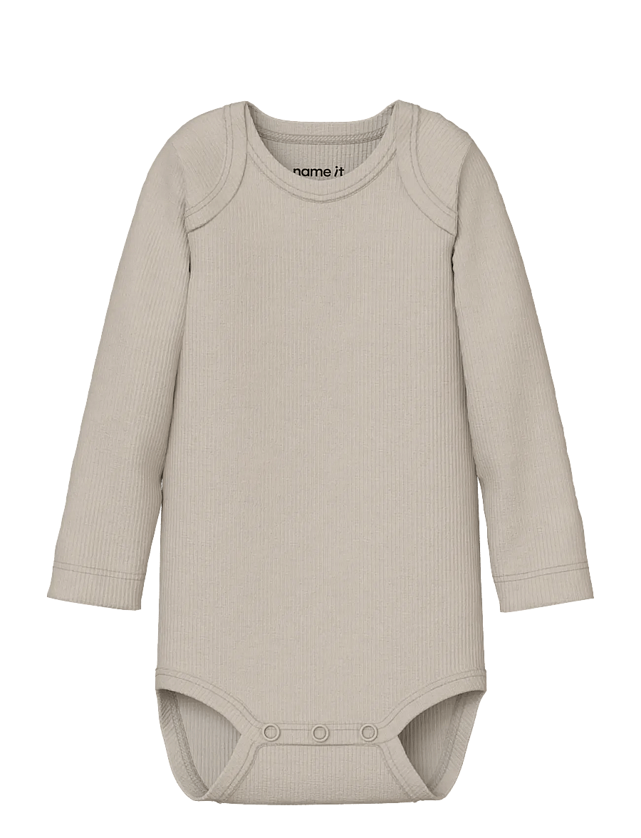 name it - NBNBODY 5P LS SOLID RIB NOOS - bodide mitmikpakk - coca mocha - 5