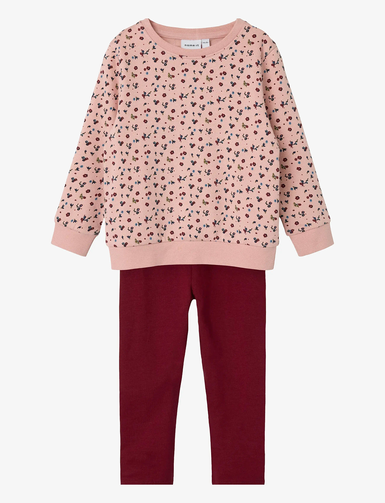 name it - NMFOLIANA SWEAT SET BRU - mellow rose - 0
