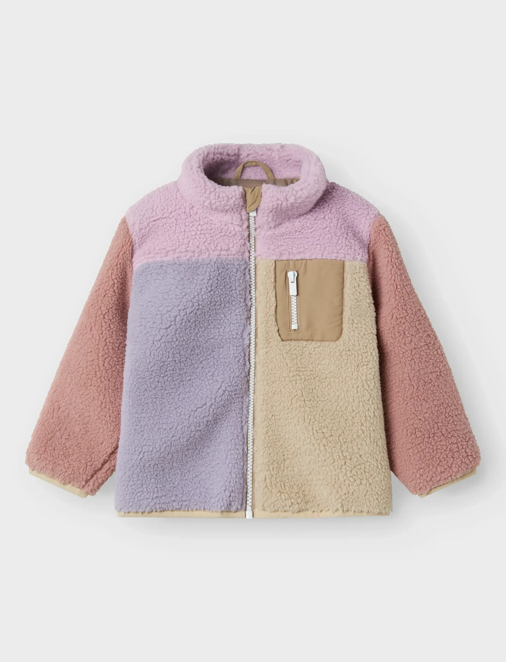 name it - NMFMONICA TEDDY JACKET BLOCK - fleecejacken - orchid bouquet - 2