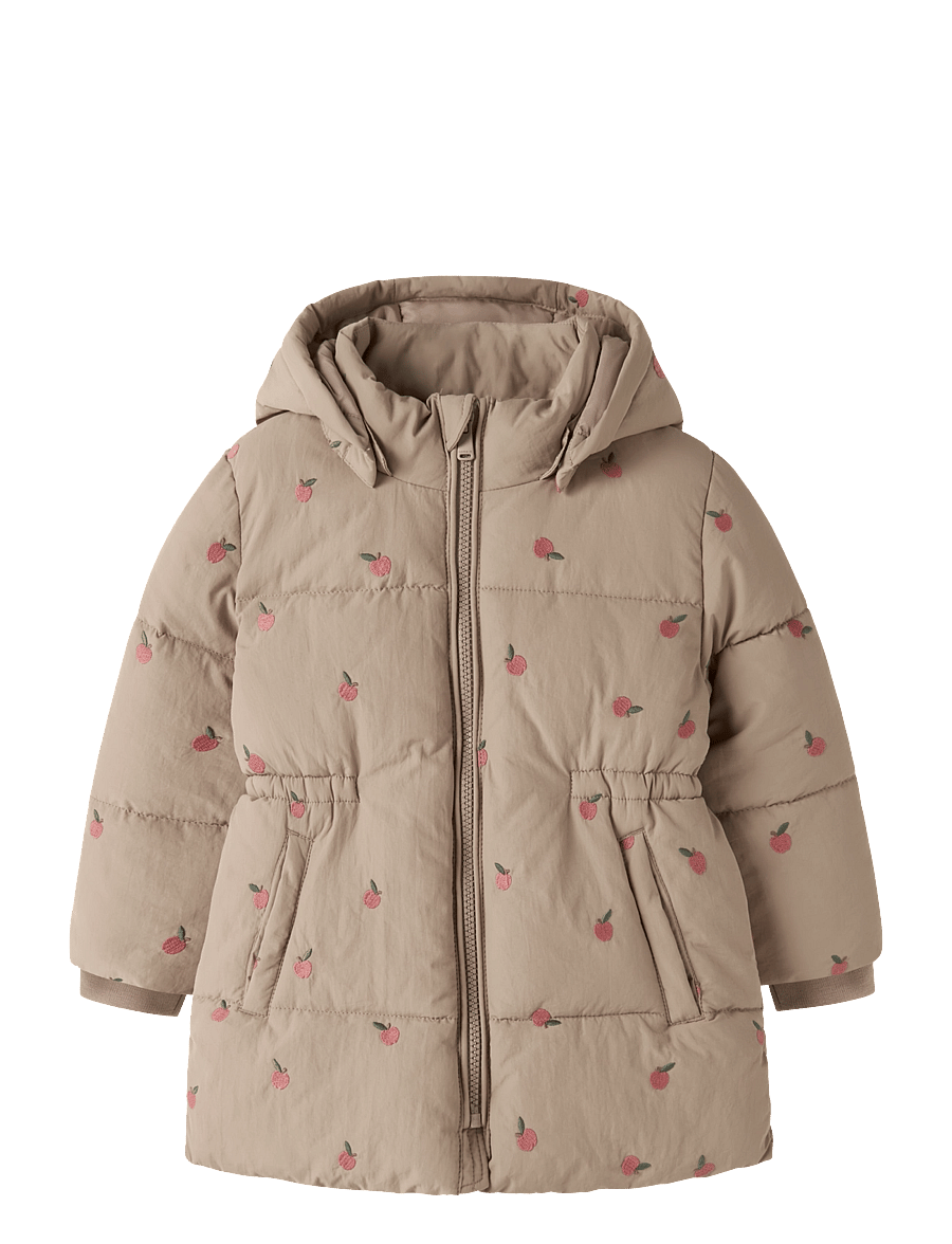 name it - NMFMOLLY PUFFER JACKET LONG1 - silver mink - 0