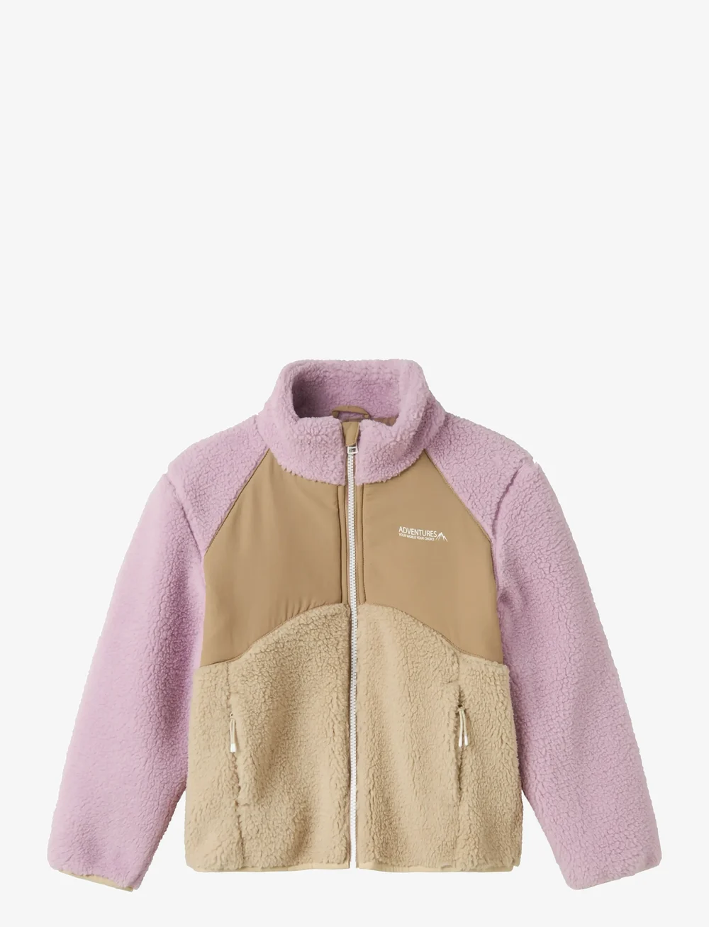 name it - NKFMONICA TEDDY JACKET BLOCK1 - fleece-jakke - orchid bouquet - 1