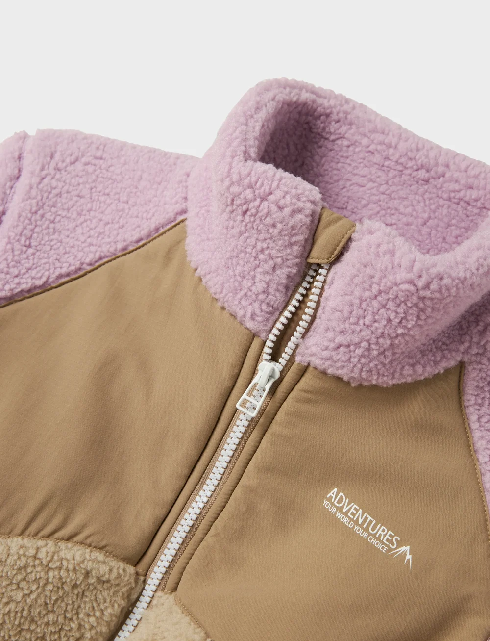 name it - NKFMONICA TEDDY JACKET BLOCK1 - fleece-jakke - orchid bouquet - 0