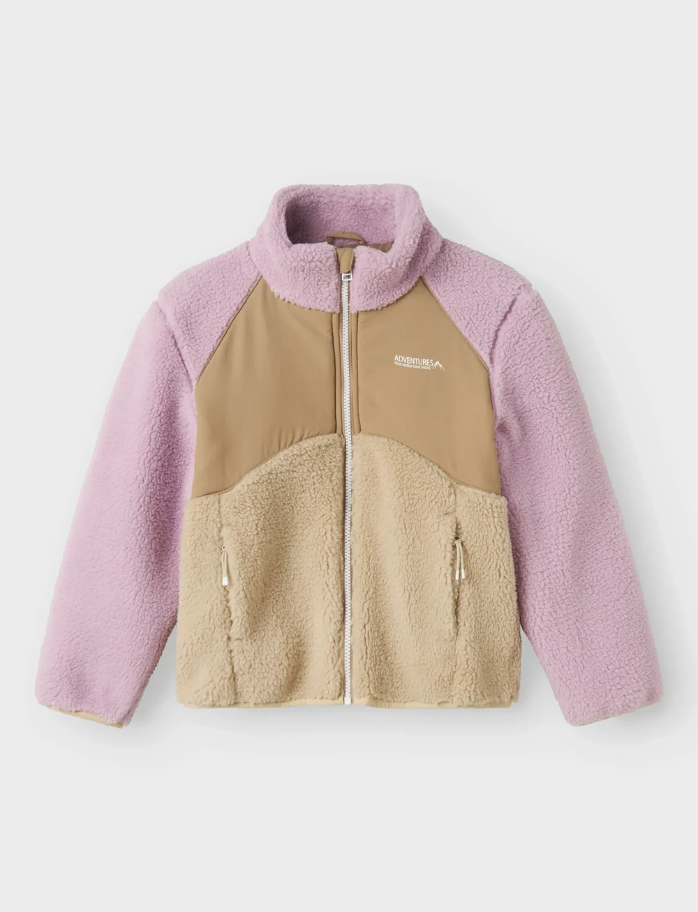 name it - NKFMONICA TEDDY JACKET BLOCK1 - fleece-jakke - orchid bouquet - 3