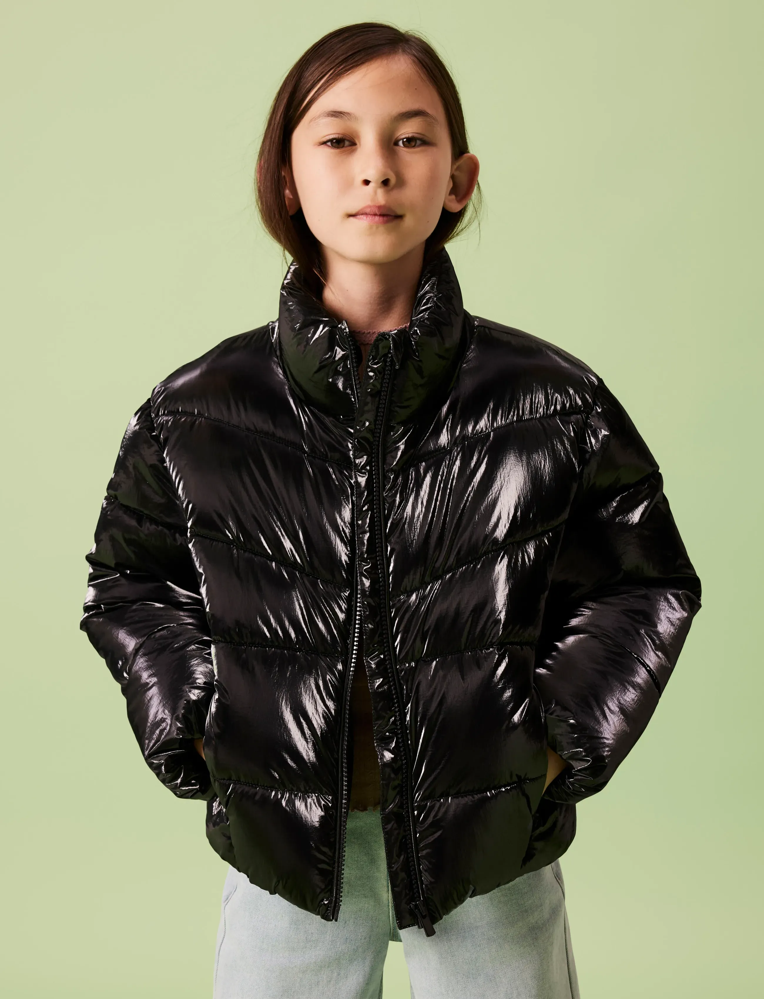 name it Nkfmanon Puffer Jacket, 122, Black, Jakker Og Frakker > Puffer Og Vatterede, Børn