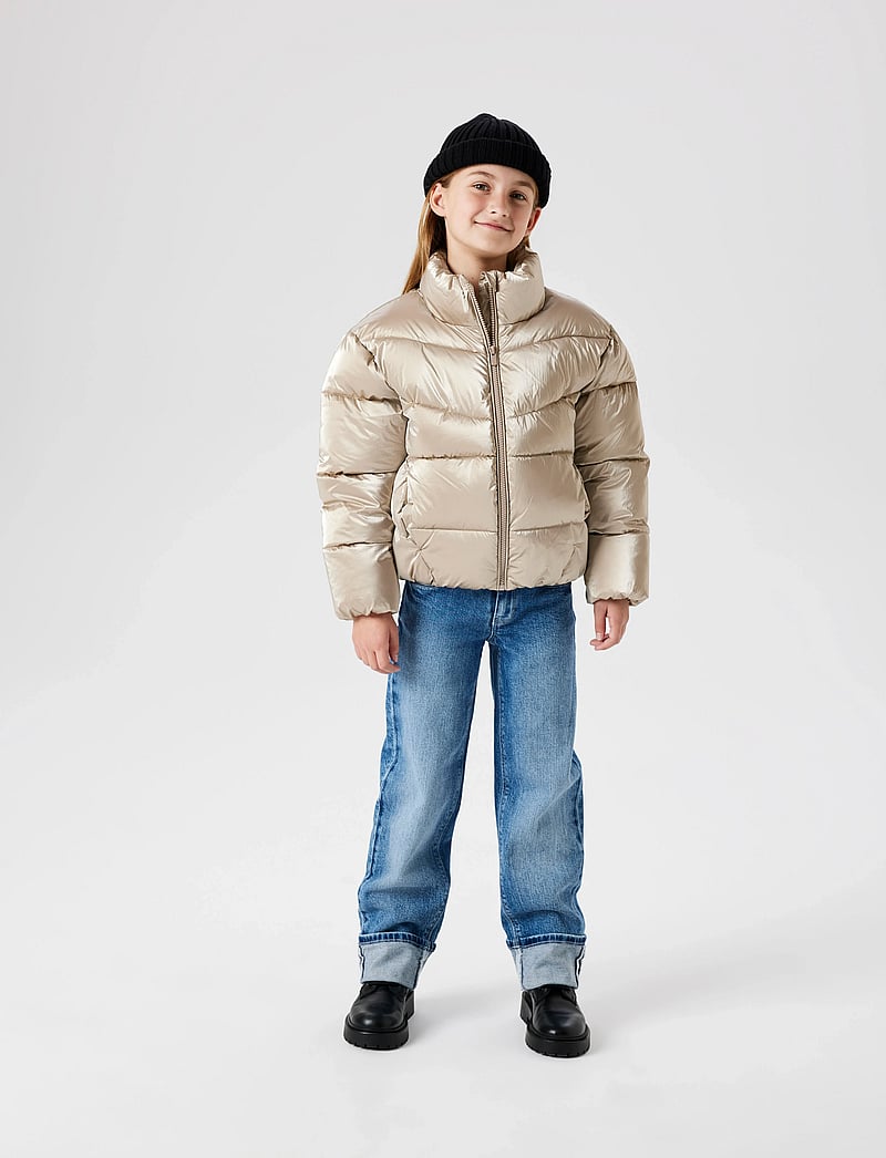 name it - NKFMANON PUFFER JACKET - vinterjackor - frosted almond - 4