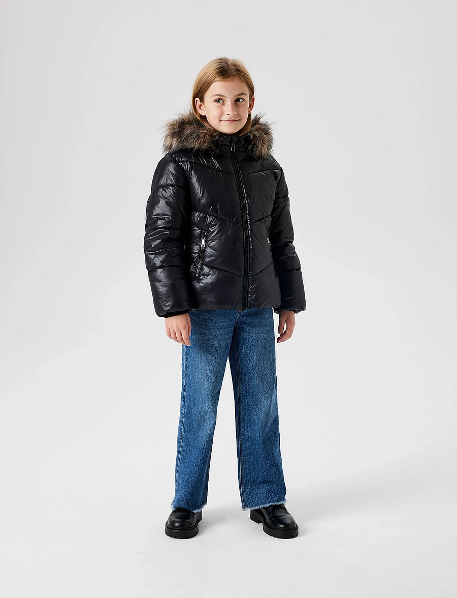 name it - NKFMARION PUFFER JACKET - vinterjackor - black - 4