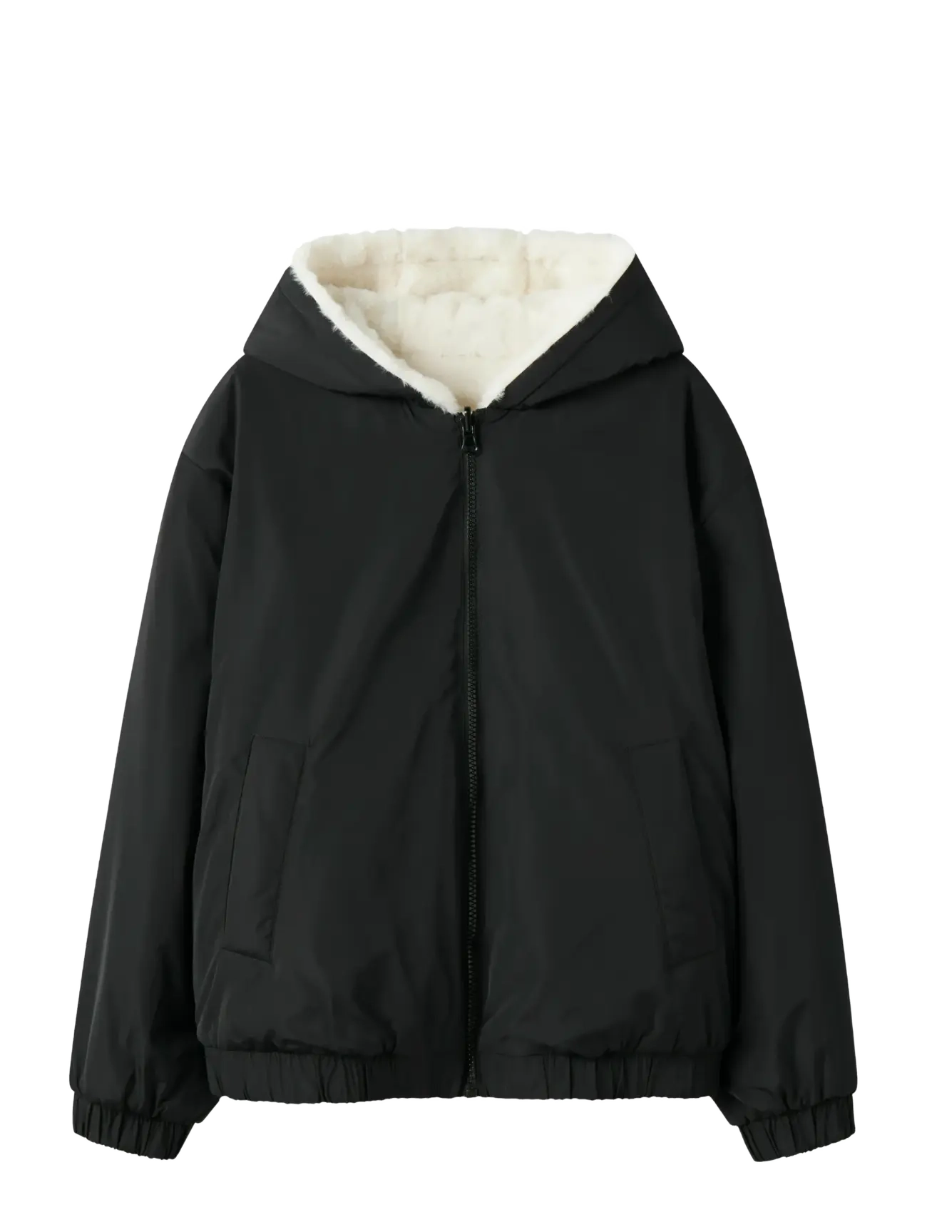 name it Nkfmaya Bomber Jacket Rev, 152, Black, Jakker & Frakker > Bomber, Børn