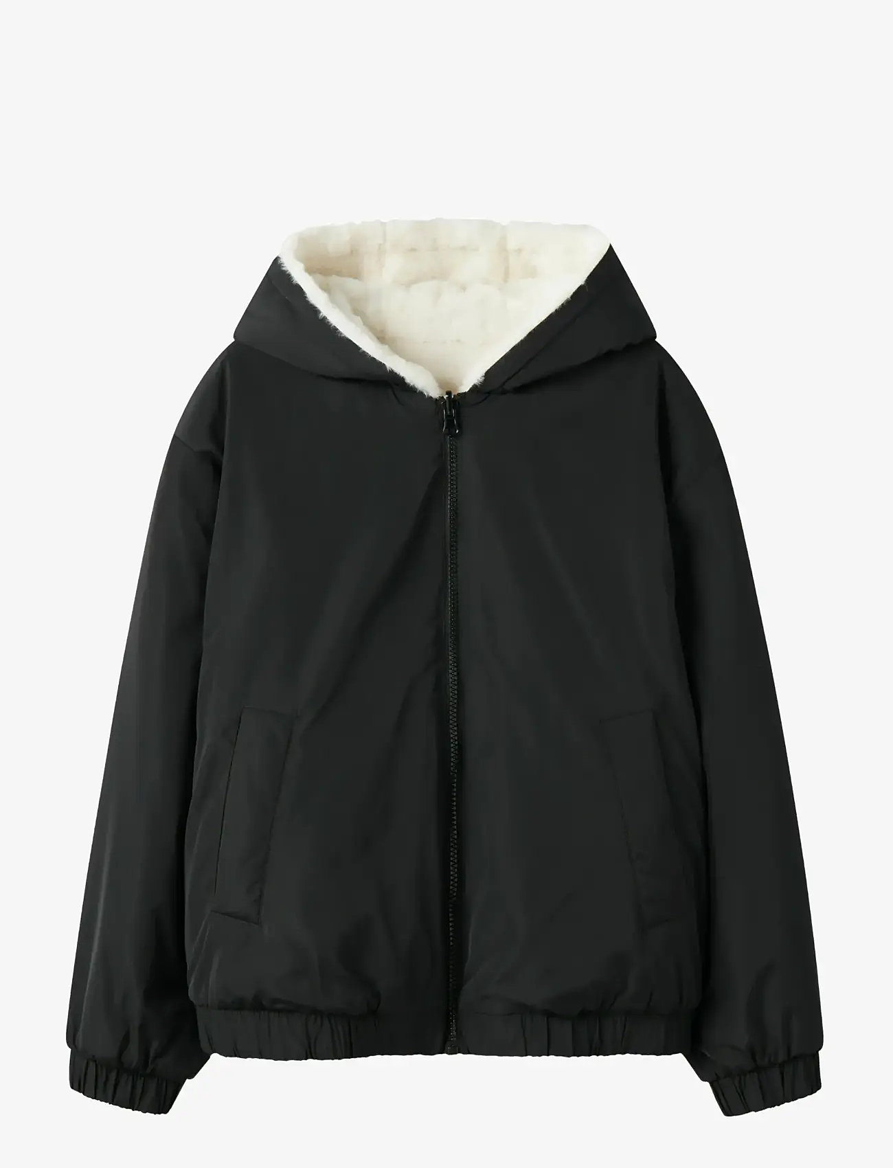 name it - NKFMAYA BOMBER JACKET REV - lendurijakid - black - 0