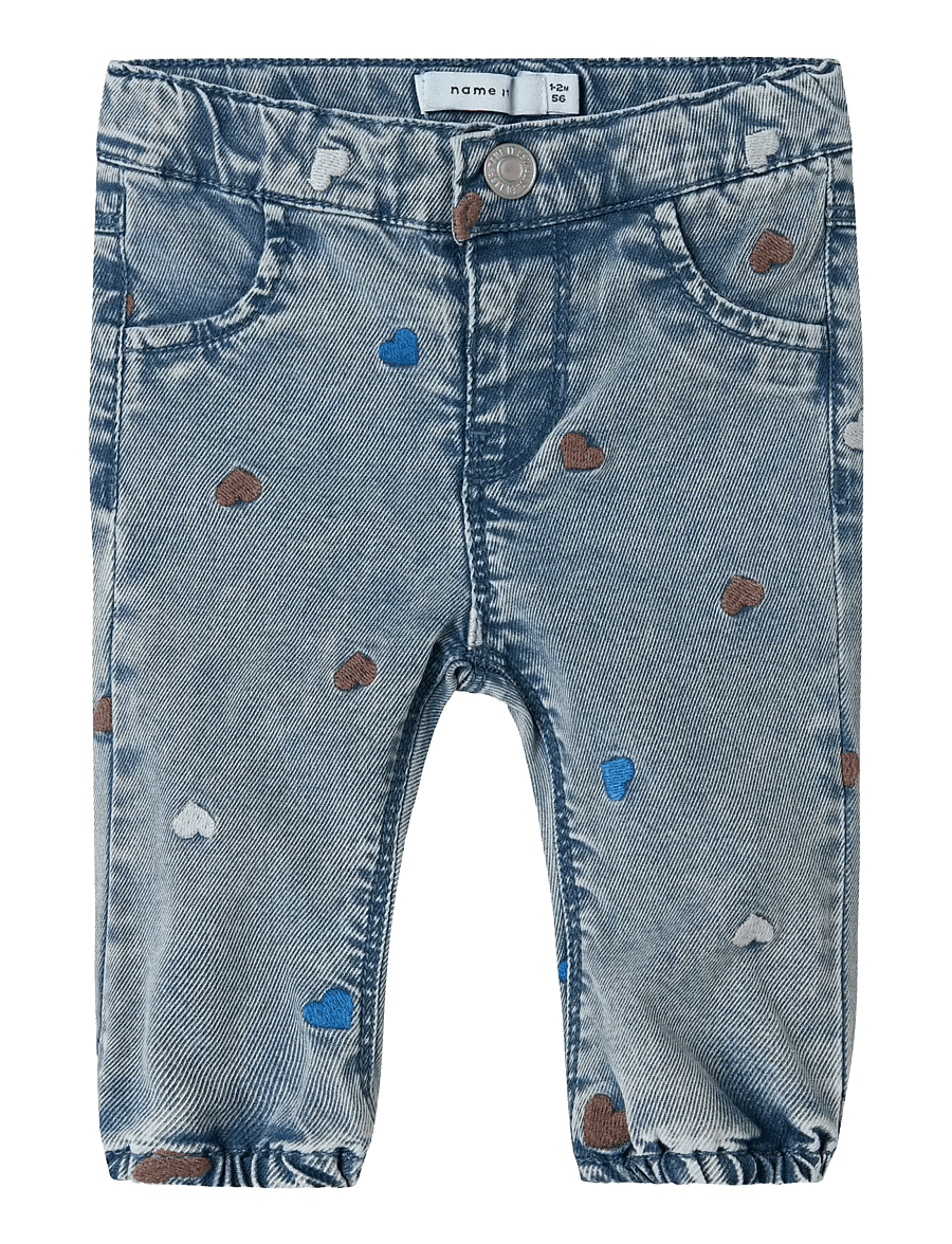 name it - NBFROSE MOM R EMB JEANS 5321-YB H - regular jeans - light blue denim - 1